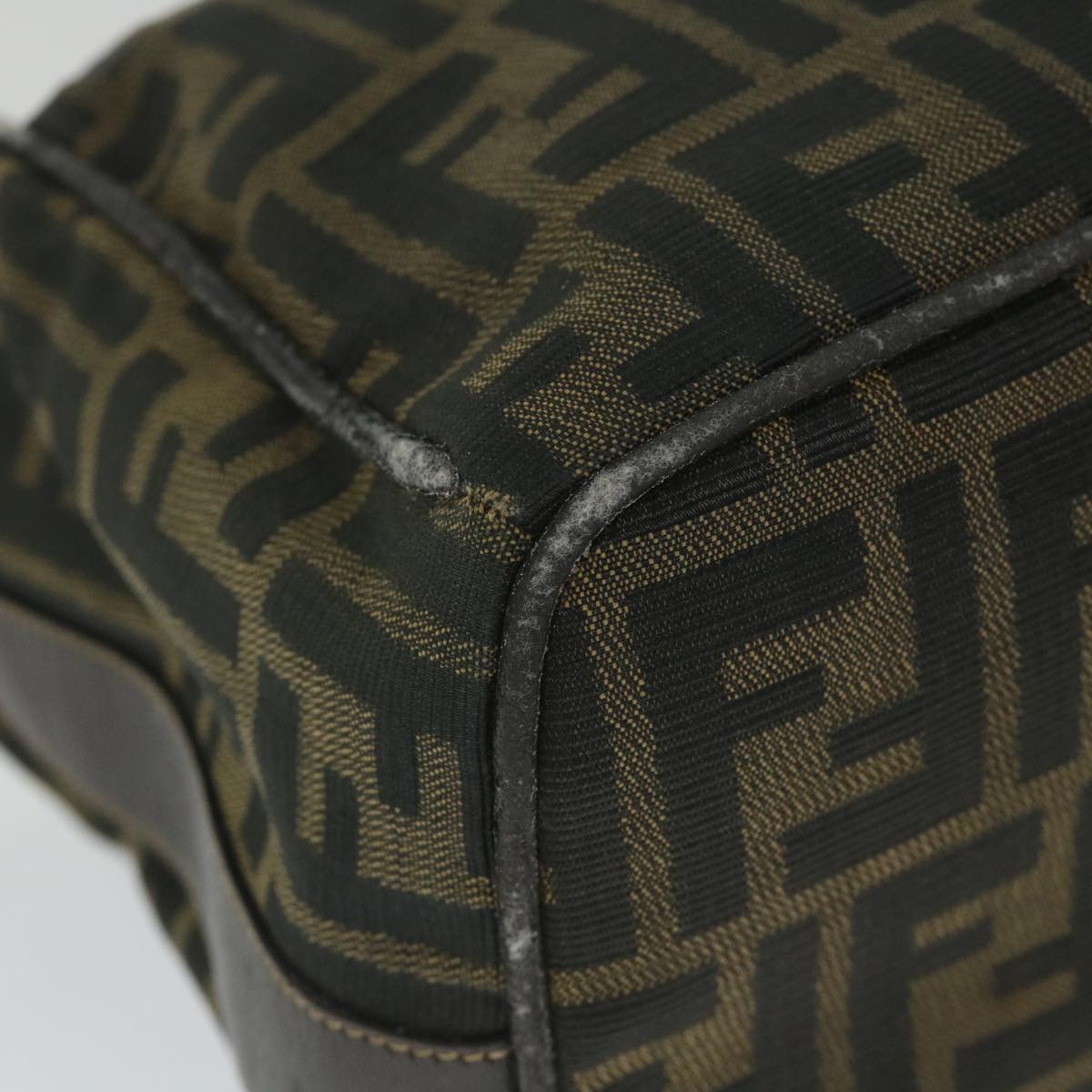 FENDI Zucca Canvas Vanity Cosmetic Pouch Black Brown56386