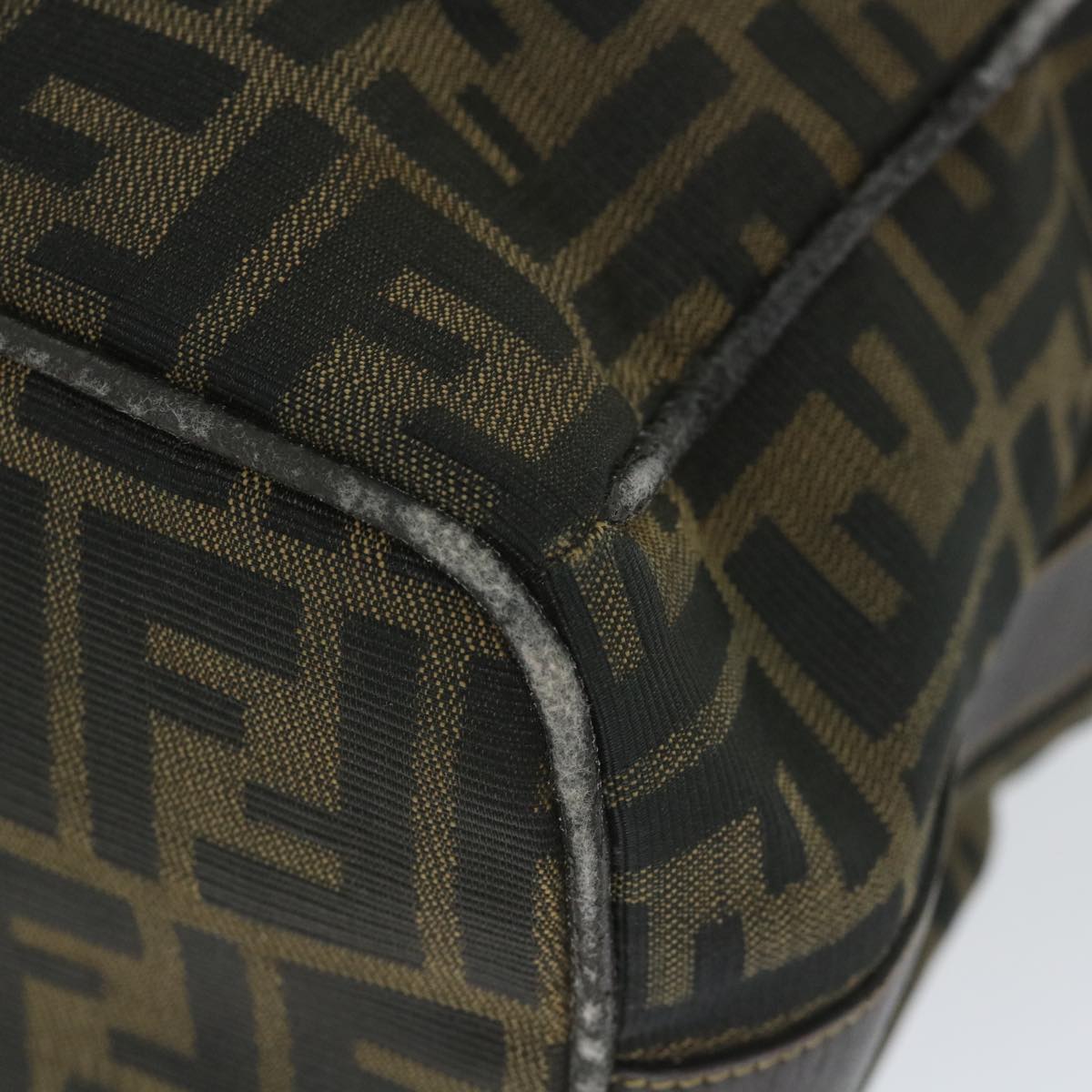 FENDI Zucca Canvas Vanity Cosmetic Pouch Black Brown56386