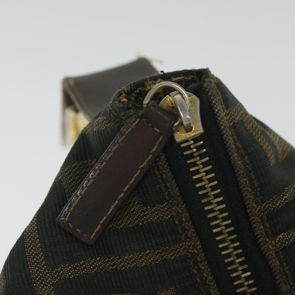 FENDI Zucca Canvas Vanity Cosmetic Pouch Black Brown56386