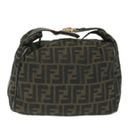 FENDI Zucca Canvas Vanity Cosmetic Pouch Black Brown56386