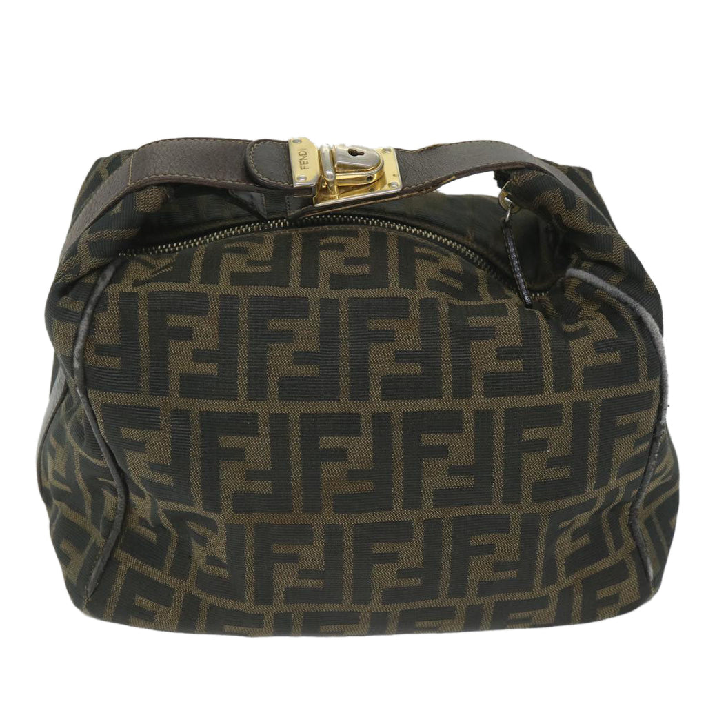 FENDI Zucca Canvas Vanity Cosmetic Pouch Black Brown56386