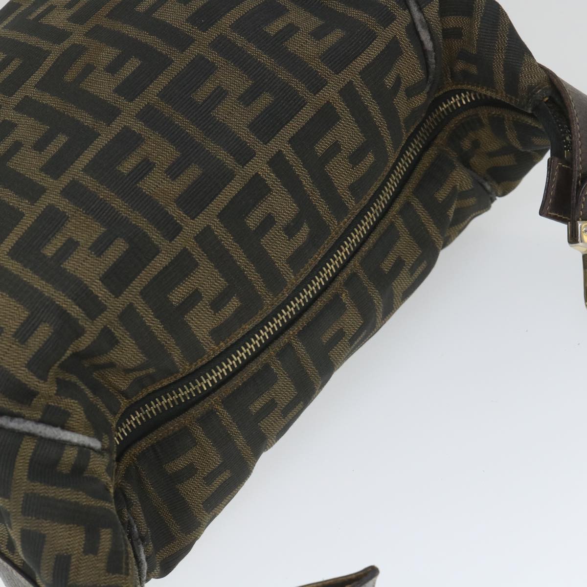 FENDI Zucca Canvas Vanity Cosmetic Pouch Black Brown56386