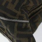 FENDI Zucca Canvas Vanity Cosmetic Pouch Black Brown56386