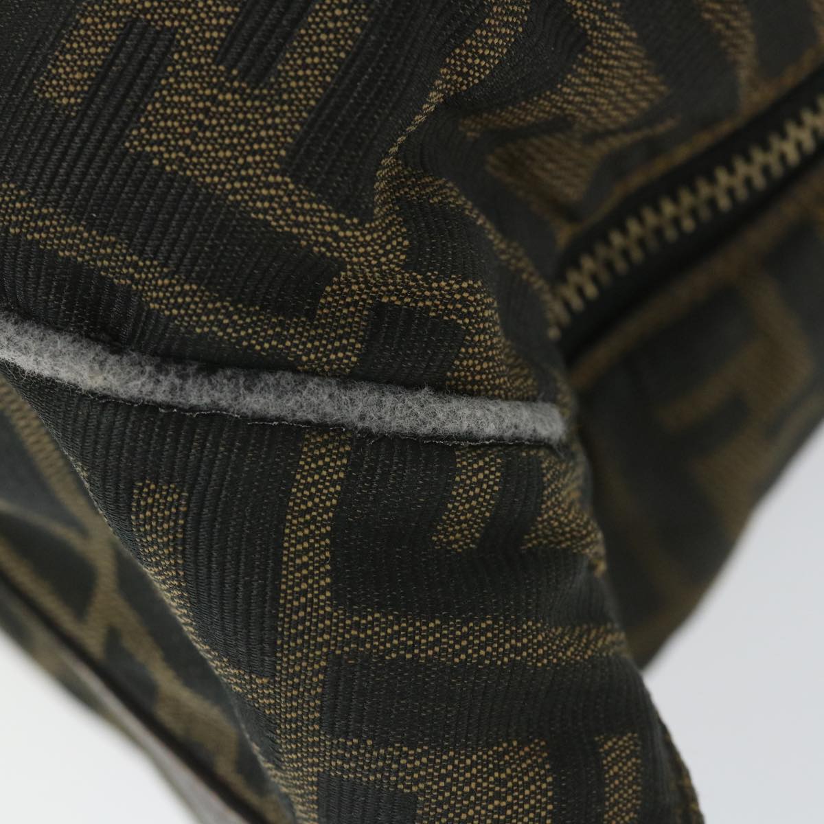 FENDI Zucca Canvas Vanity Cosmetic Pouch Black Brown56386