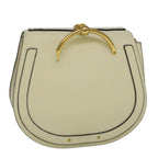 Chloe Nile Small Bracelet Shoulder Bag Leather Suede Cream 56489