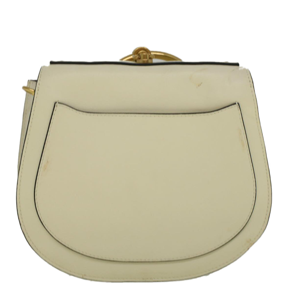 Chloe Nile Small Bracelet Shoulder Bag Leather Suede Cream 56489