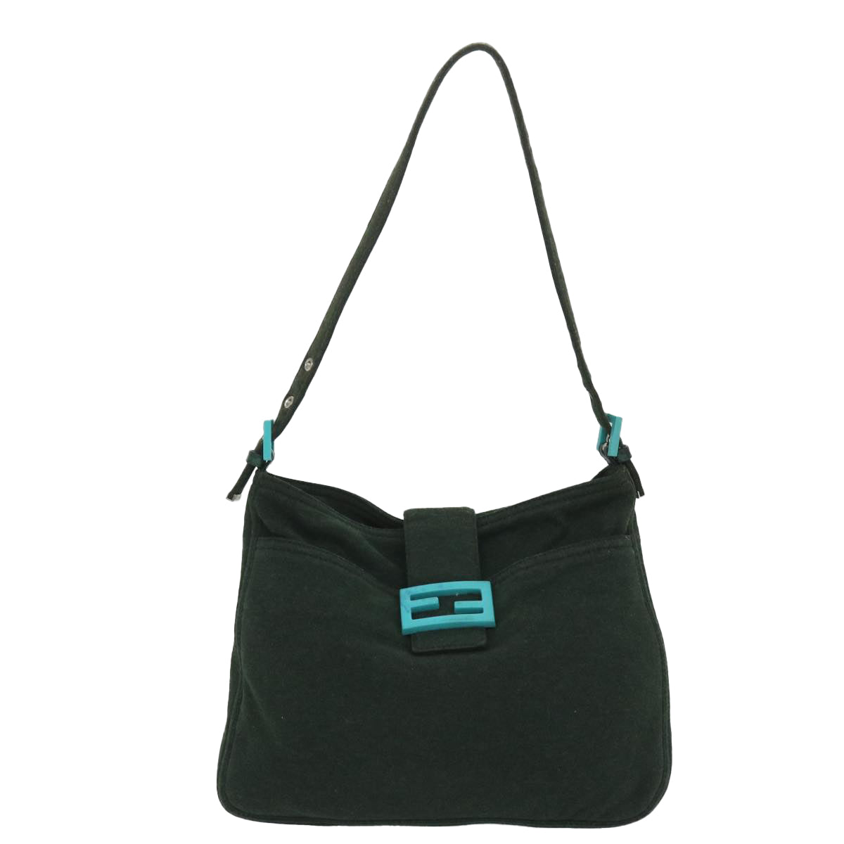 FENDI Mamma Baguette Shoulder Bag Canvas Green56490