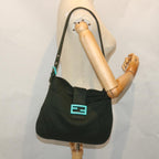 FENDI Mamma Baguette Shoulder Bag Canvas Green56490
