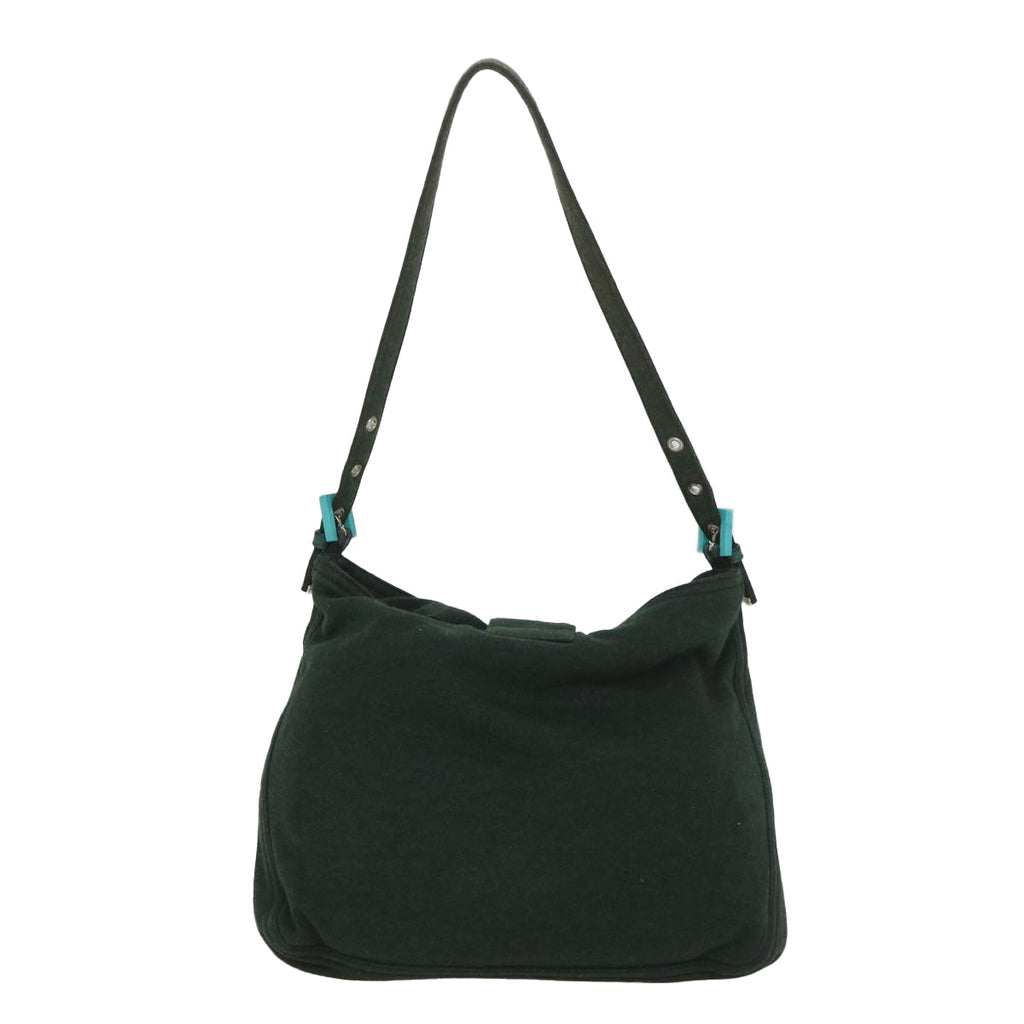 FENDI Mamma Baguette Shoulder Bag Canvas Green56490