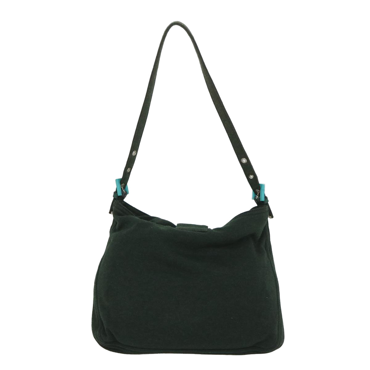 FENDI Mamma Baguette Shoulder Bag Canvas Green56490