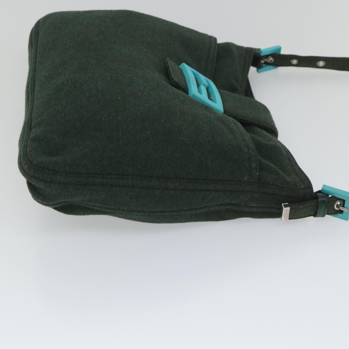 FENDI Mamma Baguette Shoulder Bag Canvas Green56490