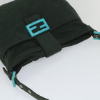 FENDI Mamma Baguette Shoulder Bag Canvas Green56490