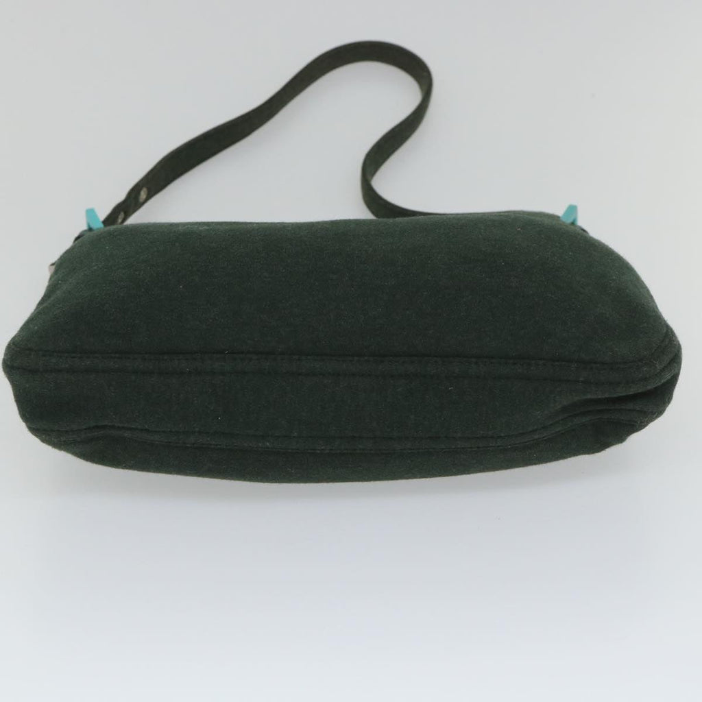 FENDI Mamma Baguette Shoulder Bag Canvas Green56490