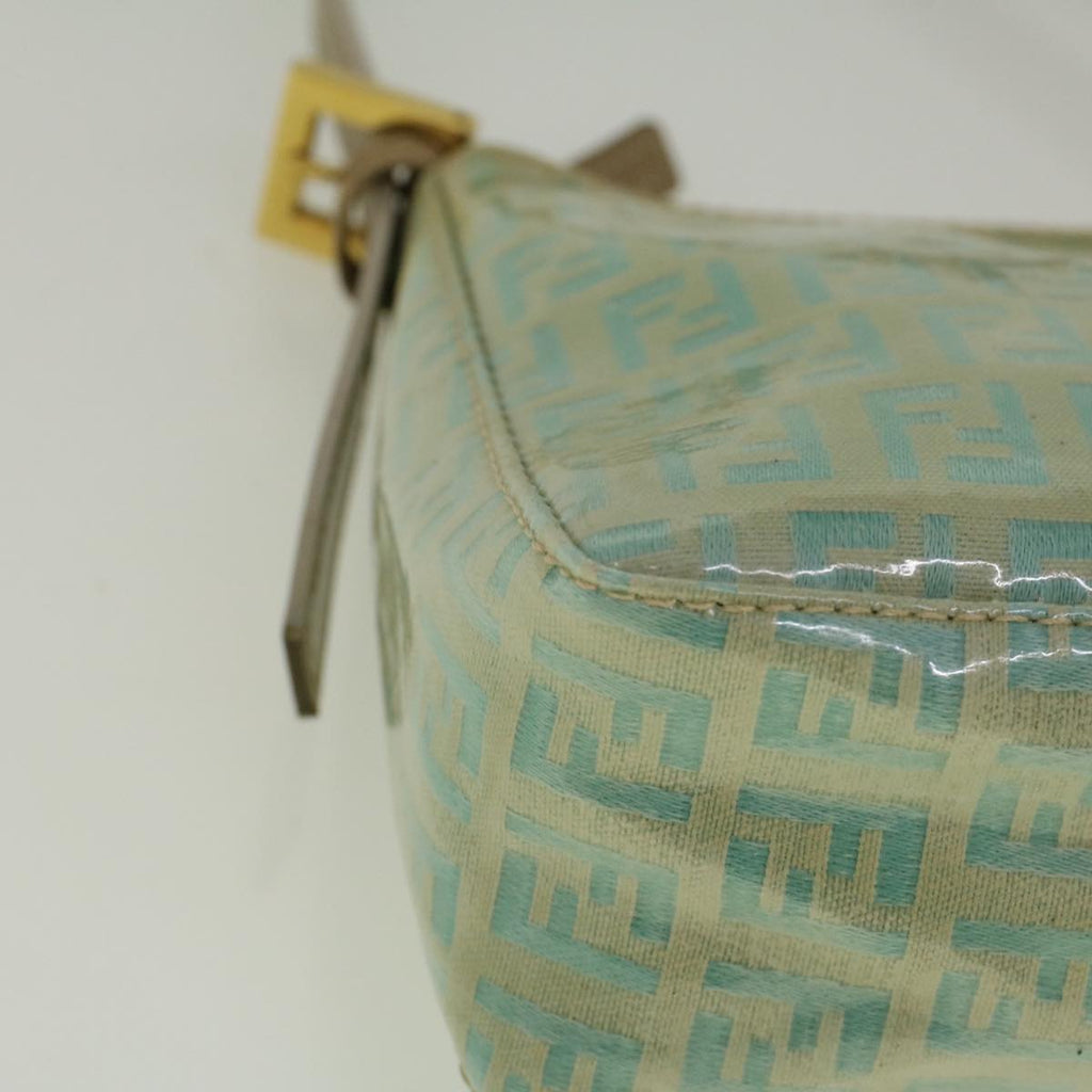 FENDI Zucchino Canvas Hand Bag Coated Canvas Light Blue56491