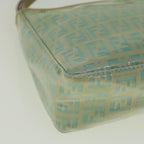 FENDI Zucchino Canvas Hand Bag Coated Canvas Light Blue56491