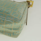 FENDI Zucchino Canvas Hand Bag Coated Canvas Light Blue56491