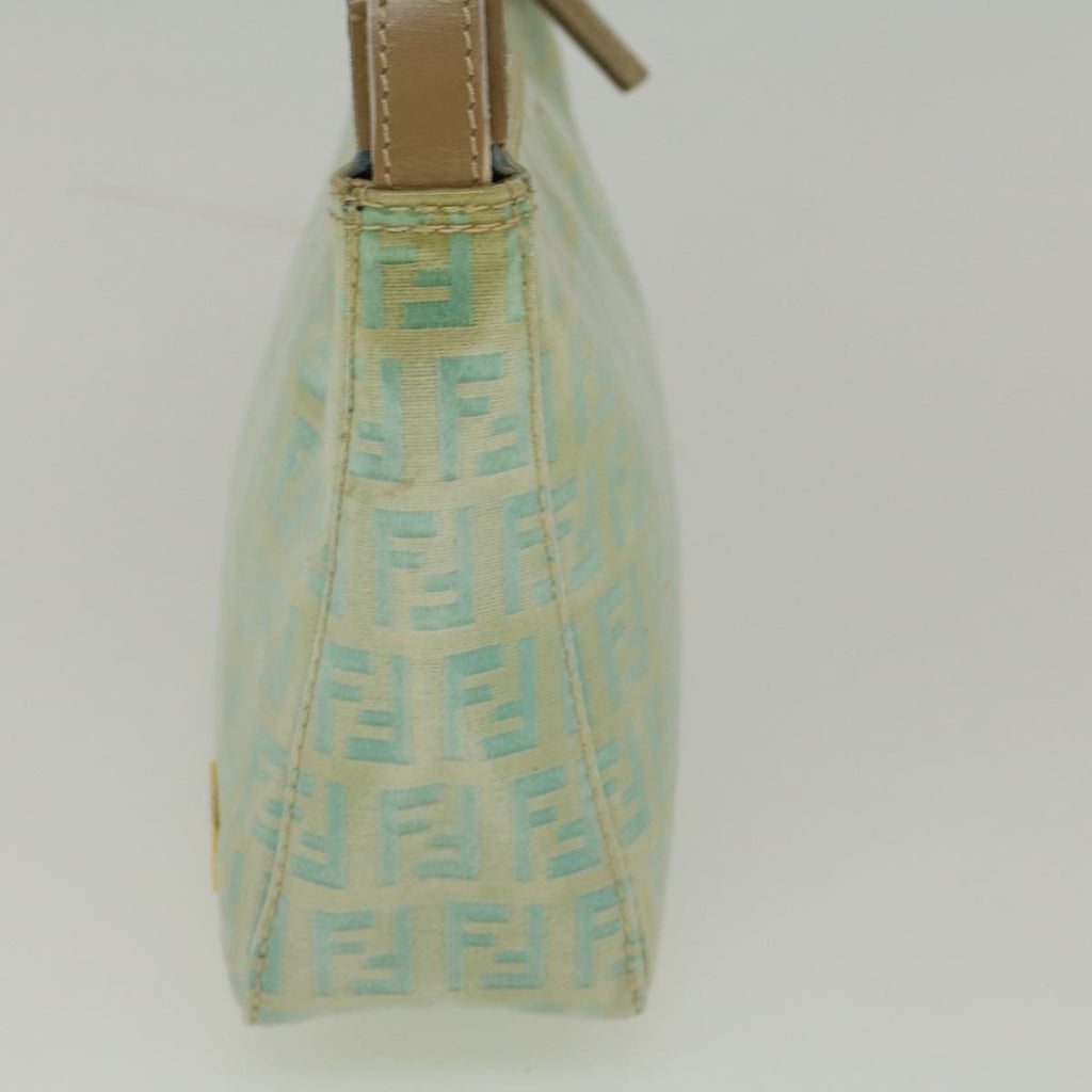 FENDI Zucchino Canvas Hand Bag Coated Canvas Light Blue56491