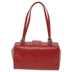 FENDI Mamma Baguette Hand Bag Leather Red56545