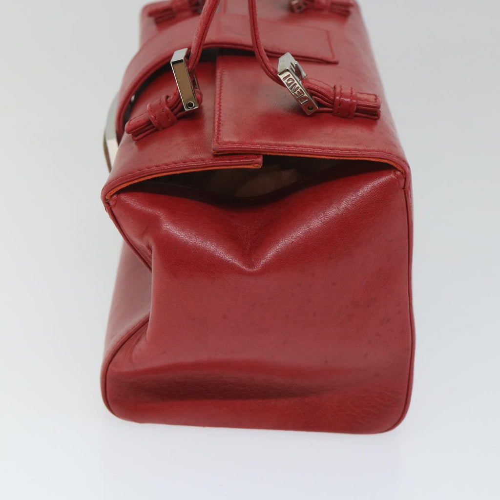 FENDI Mamma Baguette Hand Bag Leather Red56545