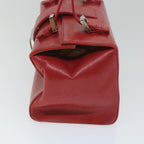 FENDI Mamma Baguette Hand Bag Leather Red56545