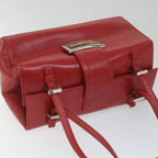 FENDI Mamma Baguette Hand Bag Leather Red56545
