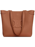 CELINE Cabas Anais Cuir Grain Calfskin Shoulder Bag Brown
