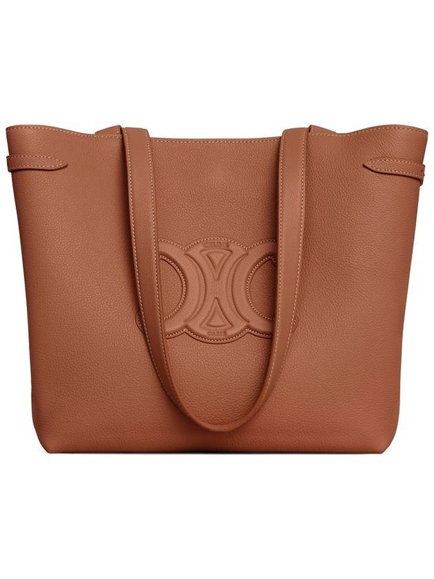 CELINE Cabas Anais Cuir Grain Calfskin Shoulder Bag Brown