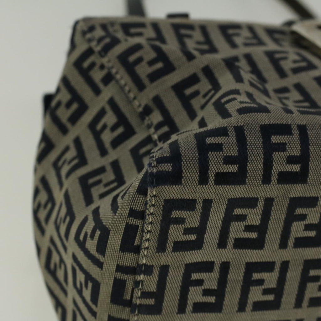 FENDI Zucchino Canvas Mamma Hand Bag Navy56578