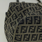 FENDI Zucchino Canvas Mamma Hand Bag Navy56578