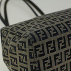 FENDI Zucchino Canvas Mamma Hand Bag Navy56578