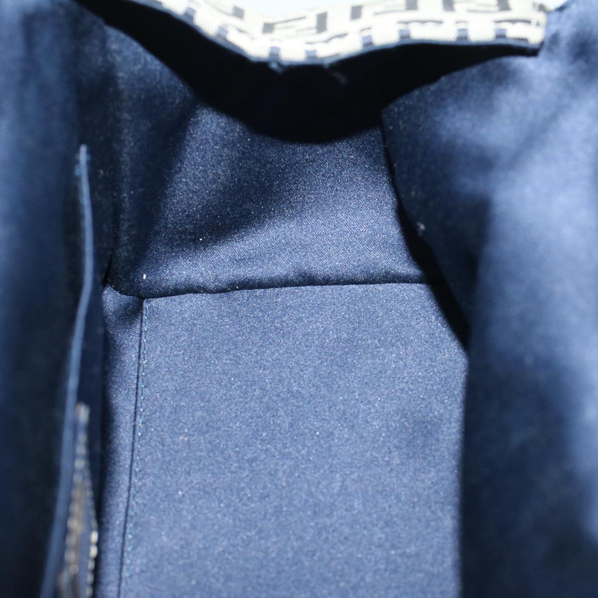 FENDI Zucchino Canvas Mamma Hand Bag Navy56578