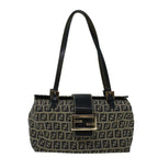 FENDI Zucchino Canvas Mamma Hand Bag Navy56578