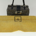 FENDI Zucchino Canvas Mamma Hand Bag Navy56578