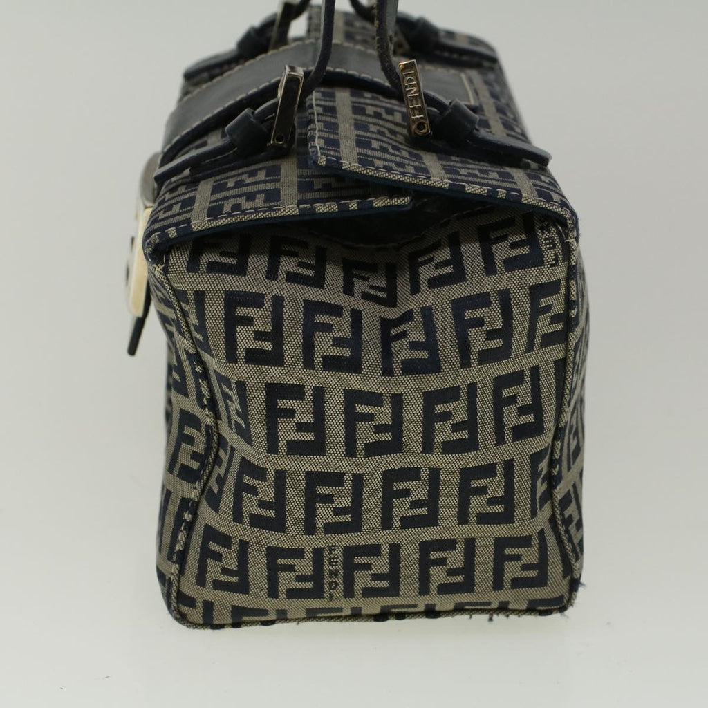 FENDI Zucchino Canvas Mamma Hand Bag Navy56578