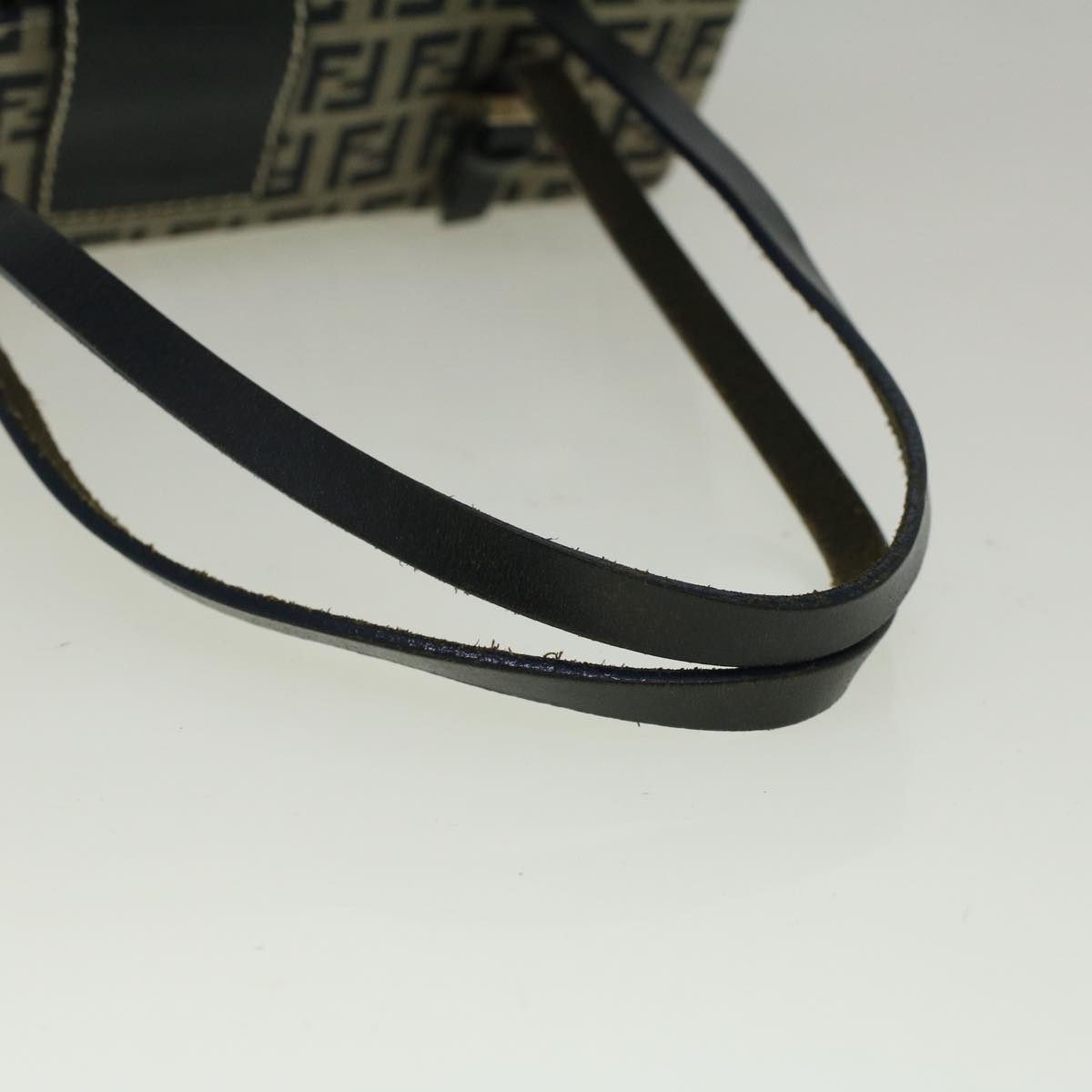 FENDI Zucchino Canvas Mamma Hand Bag Navy56578