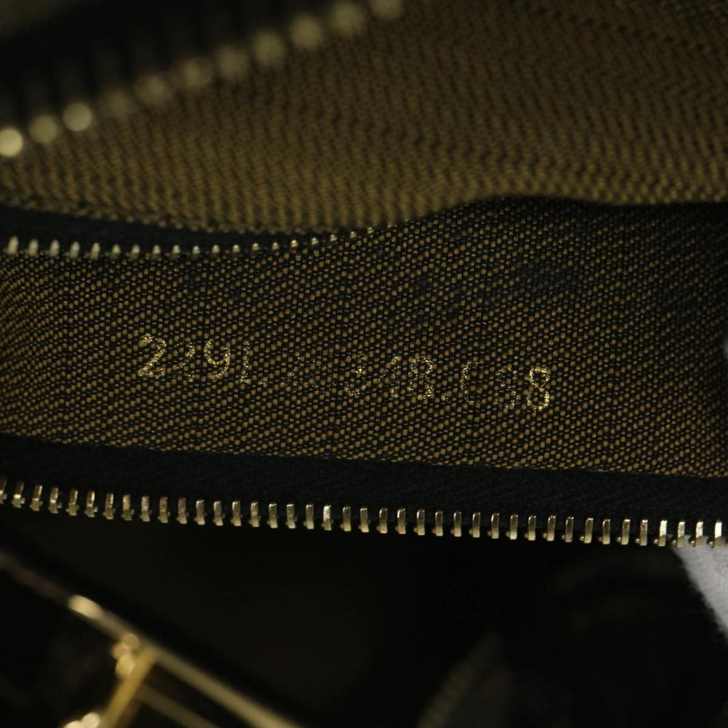 FENDI Zucca Canvas Vanity pouch Hand Bag Nylon Brown Black56582