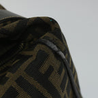 FENDI Zucca Canvas Vanity pouch Hand Bag Nylon Brown Black56582