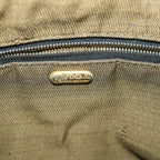 FENDI Zucca Canvas Vanity pouch Hand Bag Nylon Brown Black56583