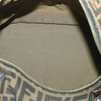 FENDI Zucca Canvas Vanity pouch Hand Bag Nylon Brown Black56583