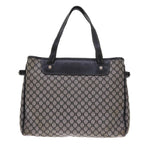 CELINE Macadam Canvas Hand Bag Gray  56585