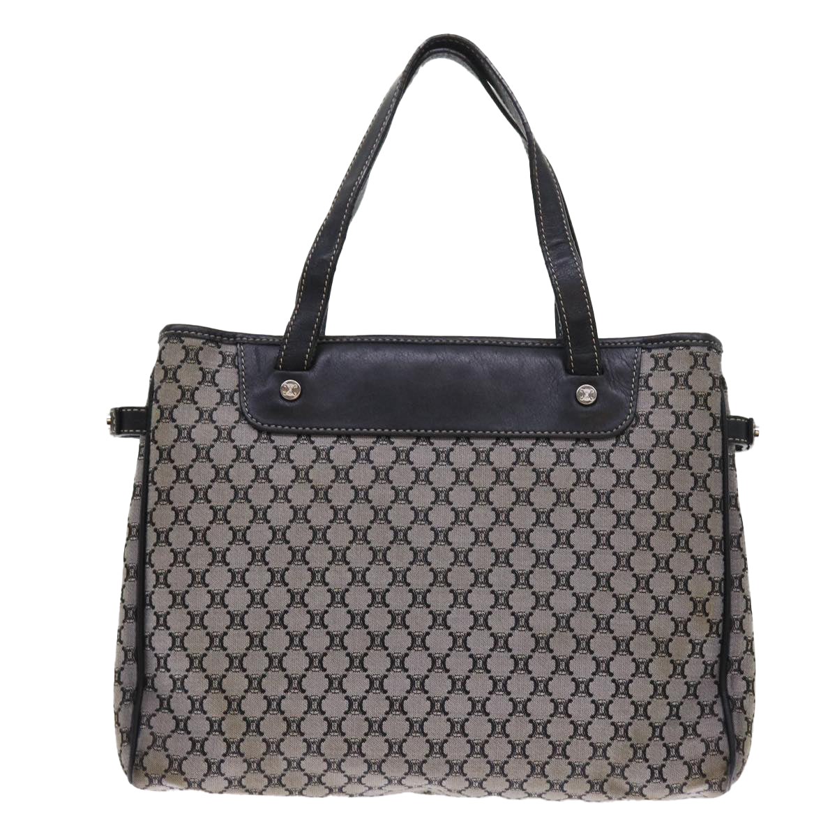 CELINE Macadam Canvas Hand Bag Gray  56585