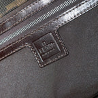 FENDI Zucca Canvas Mamma Hand Bag Nylon Brown Black56586