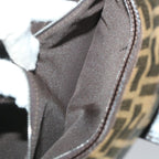 FENDI Zucca Canvas Mamma Hand Bag Nylon Brown Black56586