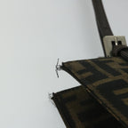 FENDI Zucca Canvas Mamma Hand Bag Nylon Brown Black56586