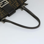 FENDI Zucca Canvas Mamma Hand Bag Nylon Brown Black56586