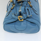 Chloe Paddington Shoulder Bag Leather Blue 56594