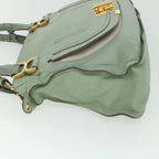 Chloe Mercy Shoulder Bag Leather 2way Green 56669