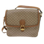 CELINE Macadam Canvas Shoulder Bag Beige  56701