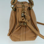 Chloe Shoulder Bag Leather 2way Brown 56709