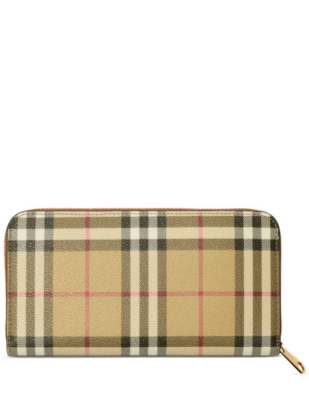 Burberry Check Zip Around Long Wallet Archive Beige